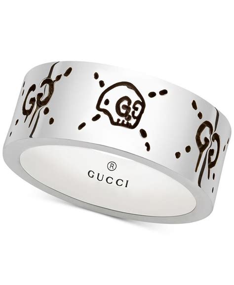 gucci ghost ring men's|gucci men's feline ring.